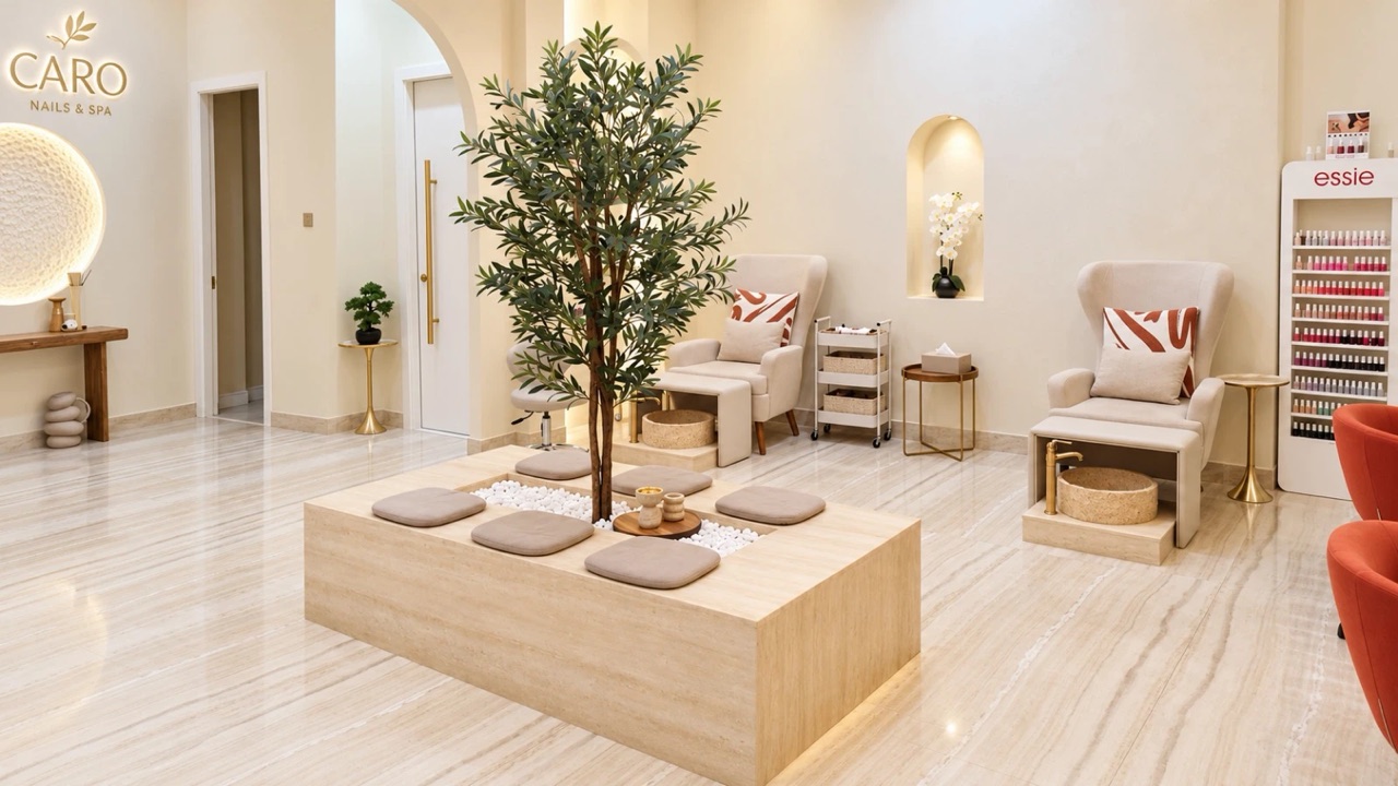 CARO Ladies Beauty Center & Spa — nails and pedicure area
